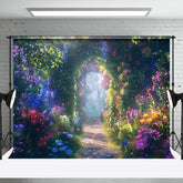 Aperturee - Aperturee Magic Forest Beautiful Spring Scene Photo Backdrop
