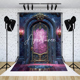 Aperturee - Aperturee Magic Purple Gorgeous Arch Door Portrait Backdrop