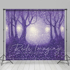 Aperturee - Aperturee Magical Abstract Purple Forest Photography Backdrop