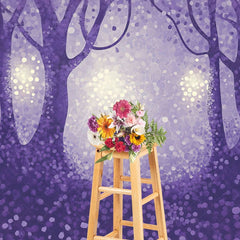 Aperturee - Aperturee Magical Abstract Purple Forest Photography Backdrop
