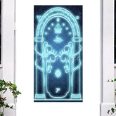 Aperturee - Aperturee Magical Blue Lighted Moria Gate Party Door Cover