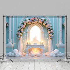 Aperturee - Aperturee Magical Butterfly Floral Arch Sweet Wedding Backdrop