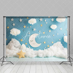 Aperturee - Aperturee Magical Dreamy Night Sky Sleeping Moon Face Backdrop