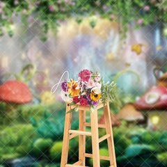 Aperturee - Aperturee Magical Forest Fairyland Green Spring Scenery Backdrop