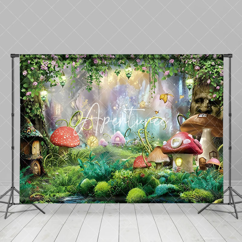 Aperturee - Aperturee Magical Forest Fairyland Green Spring Scenery Backdrop