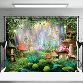 Aperturee - Aperturee Magical Forest Fairyland Green Spring Scenery Backdrop