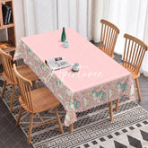 Aperturee - Aperturee Magical Rainbow Unicorn Themed Cartoon Tablecloth