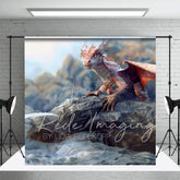 Aperturee - Aperturee Magical Rocky Cliff Dragon Natural Scene Backdrop
