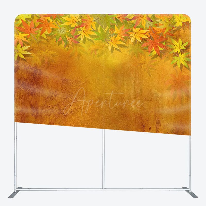 Aperturee - Aperturee Maple Leaves Autumn Vibe Square Tension Backdrop
