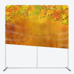 Aperturee - Aperturee Maple Leaves Autumn Vibe Square Tension Backdrop
