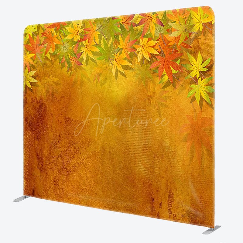 Aperturee - Aperturee Maple Leaves Autumn Vibe Square Tension Backdrop