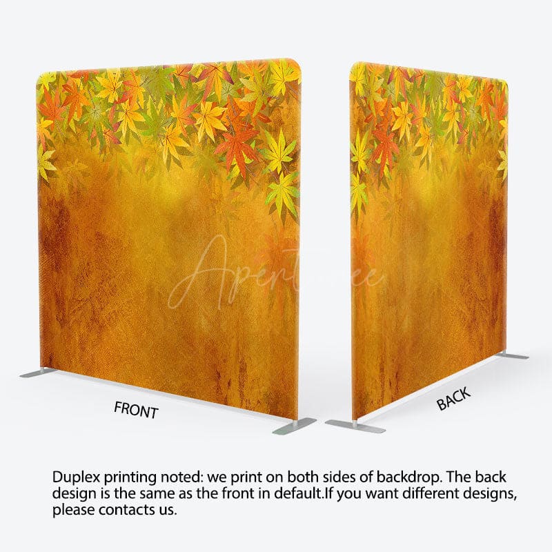 Aperturee - Aperturee Maple Leaves Autumn Vibe Square Tension Backdrop