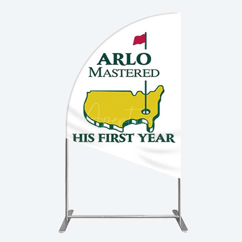 Aperturee Aperturee Master His First Year Boys Birthday Half Moon Arch Backdrop