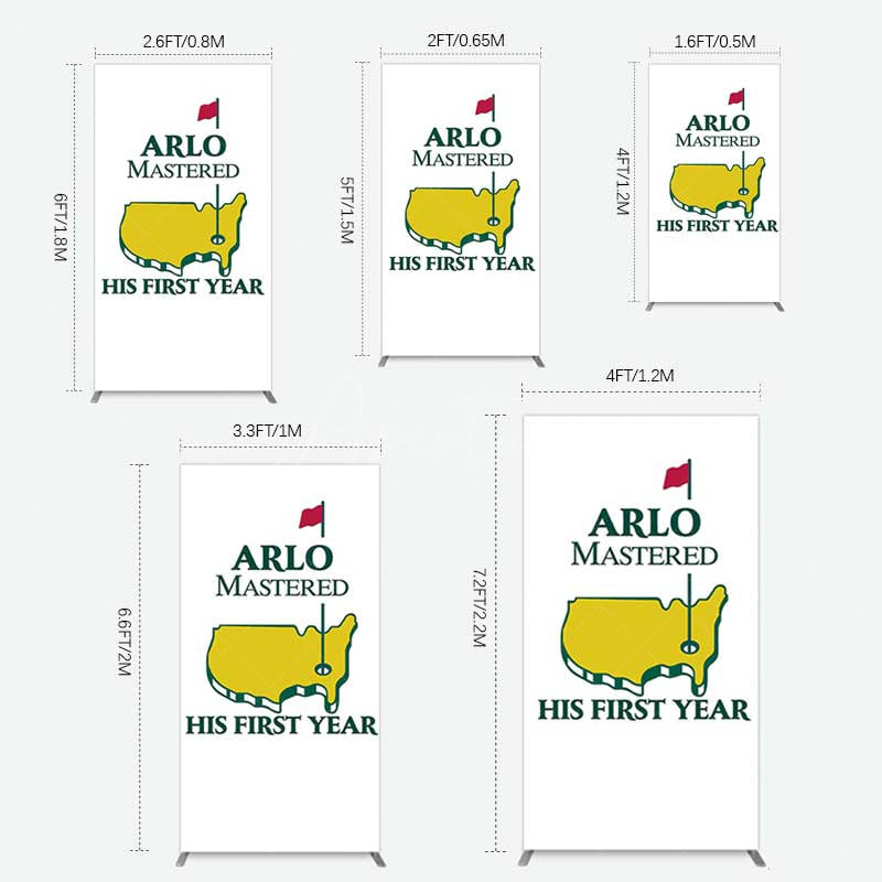 Aperturee Aperturee Master His First Year Boys Birthday Rectangle Backdrop