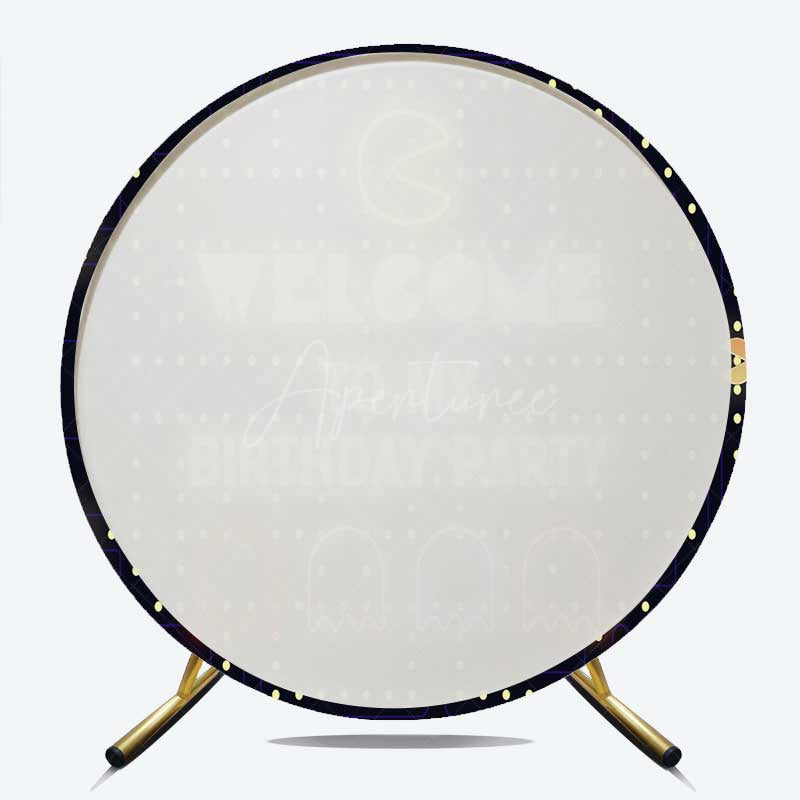 Aperturee Aperturee Maze Game Retro Birthday Boy Round Backdrop