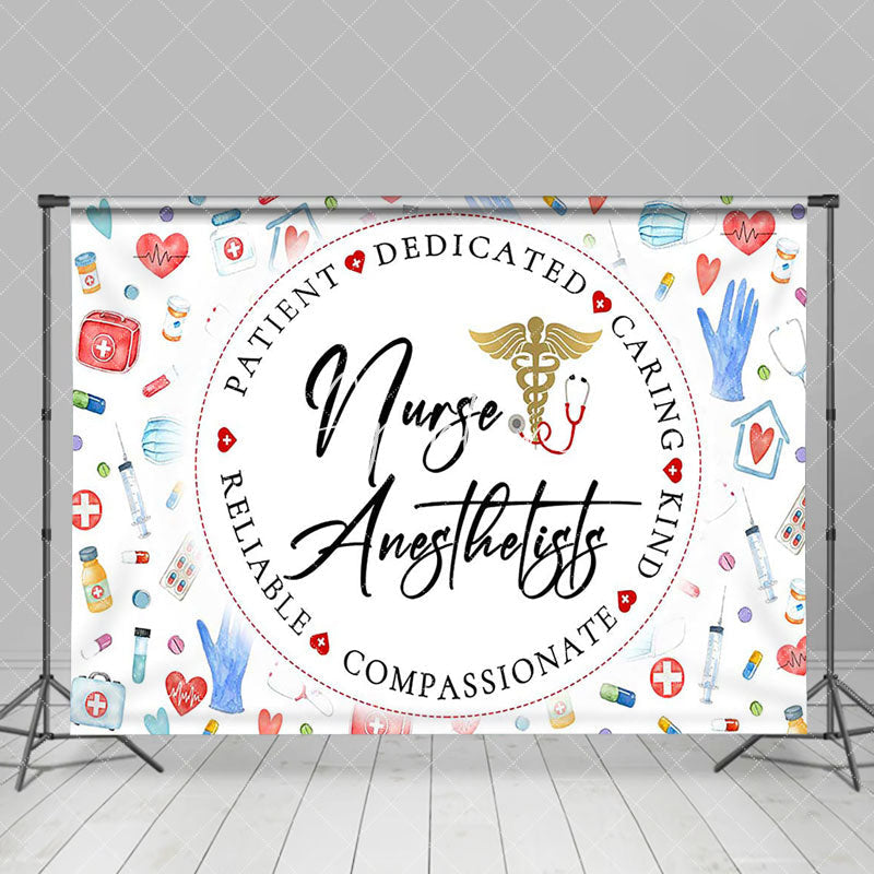 Aperturee - Aperturee Medical Supplies White Nurse Anesthetist Backdrop