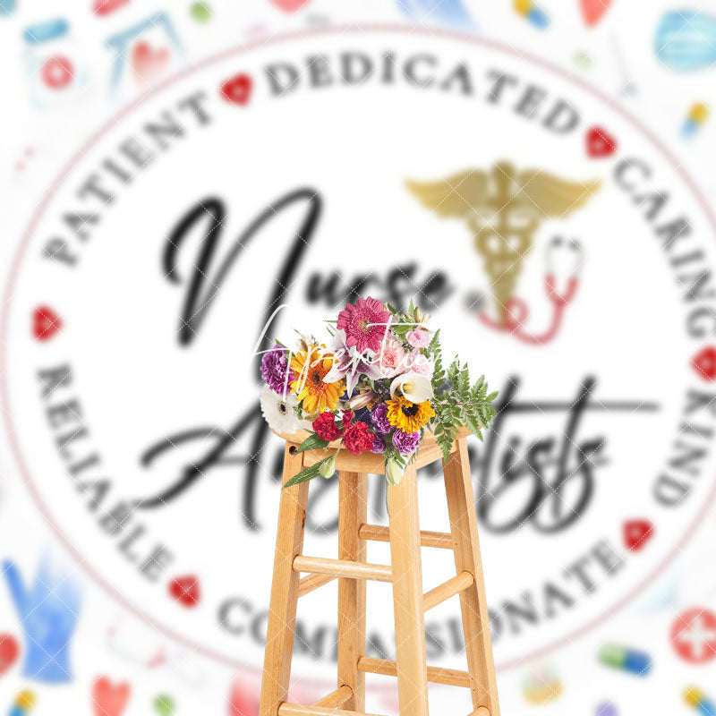 Aperturee - Aperturee Medical Supplies White Nurse Anesthetist Backdrop