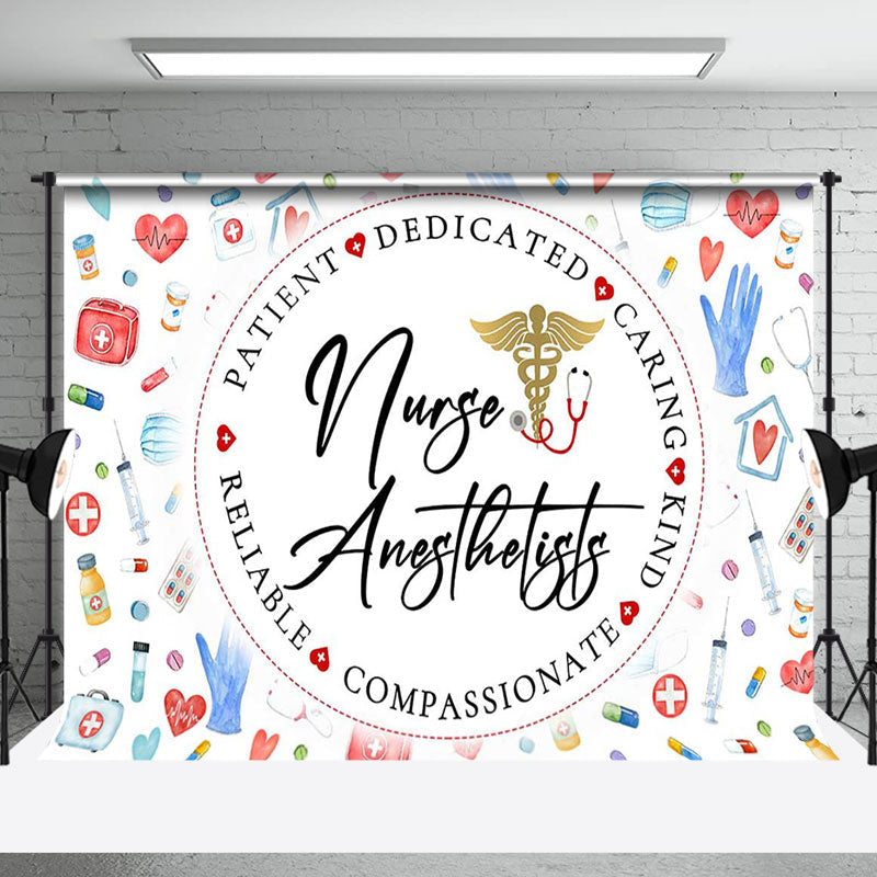 Aperturee - Aperturee Medical Supplies White Nurse Anesthetist Backdrop