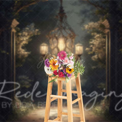 Aperturee - Aperturee Medieval Dark Magic Chandelier Architecture Backdrop