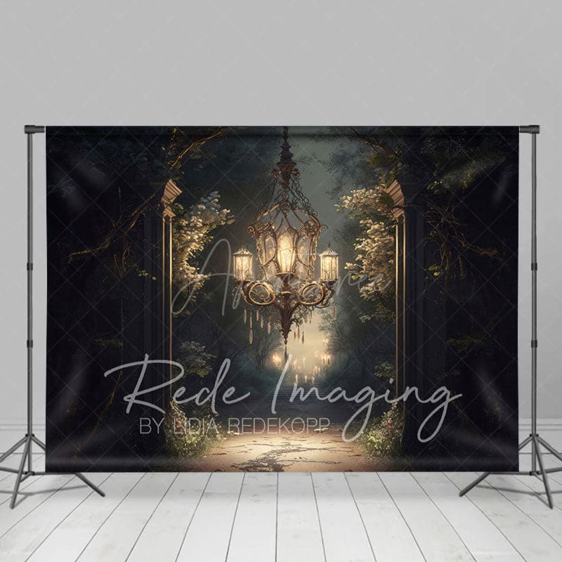 Aperturee - Aperturee Medieval Dark Magic Chandelier Architecture Backdrop