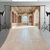 Aperturee - Aperturee Medieval Retro Bookshelf Fancy Room Sweep Backdrop