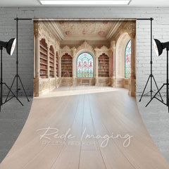 Aperturee - Aperturee Medieval Retro Bookshelf Fancy Room Sweep Backdrop