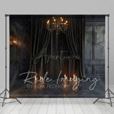 Aperturee - Aperturee Medieval Vintage Candle Dark Black Room Backdrop