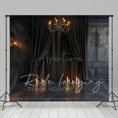 Aperturee - Aperturee Medieval Vintage Candle Dark Black Room Backdrop
