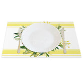 Aperturee - Aperturee Mediterranean Lemon Amalfi Coast Set of 4 Placemats