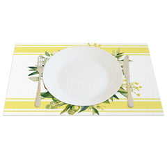 Aperturee - Aperturee Mediterranean Lemon Amalfi Coast Set of 4 Placemats