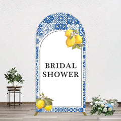 Aperturee - Aperturee Mediterranean Lemon Bridal Shower Party Arch Backdrop