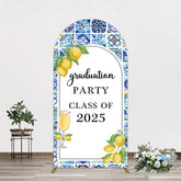 Aperturee - Aperturee Mediterranean Lemon Graduation Party Arch Backdrop