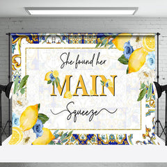 Aperturee - Aperturee Mediterranean Lemon Her Main Squeeze Wedding Backdrop