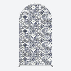 Aperturee - Aperturee Mediterranean Pattern Simple Birthday Arch Backdrop