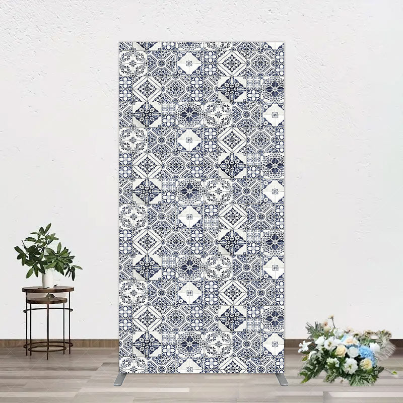 Aperturee - Aperturee Mediterranean Pattern Simple Birthday Rectangle Backdrop