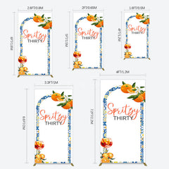 Aperturee - Aperturee Mediterranean Spritzy Thirty Birthday Rectangle Backdrop