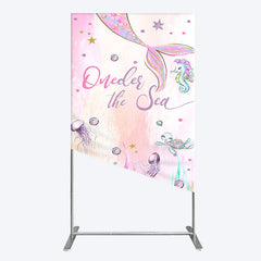 Aperturee - Aperturee Mermaid Oneder The Sea Birthday Cartoon Rectangle Backdrop