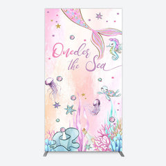 Aperturee - Aperturee Mermaid Oneder The Sea Birthday Cartoon Rectangle Backdrop
