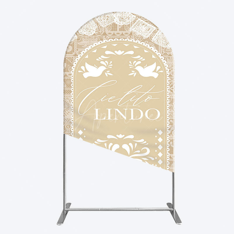 Aperturee - Aperturee Mexican Beige Cielito Lindo Birthday Arch Backdrop