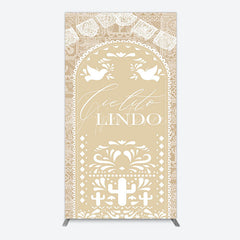 Aperturee - Aperturee Mexican Beige Cielito Lindo Birthday Rectangle Backdrop