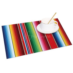 Aperturee - Aperturee Mexican Carnival Bright Color Set of 4 Placemats