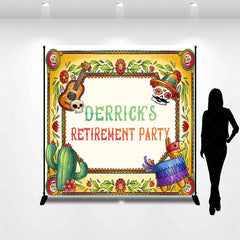 Aperturee - Aperturee Mexican Fiesta Custom Name Retirement Party Backdrop