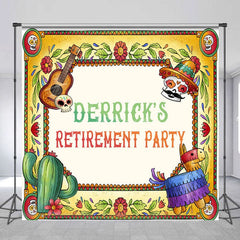 Aperturee - Aperturee Mexican Fiesta Custom Name Retirement Party Backdrop
