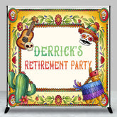 Aperturee - Aperturee Mexican Fiesta Custom Name Retirement Party Backdrop