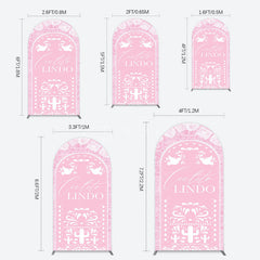 Aperturee - Aperturee Mexican Pink Cielito Lindo Birthday Arch Backdrop