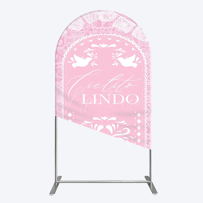 Aperturee - Aperturee Mexican Pink Cielito Lindo Birthday Arch Backdrop
