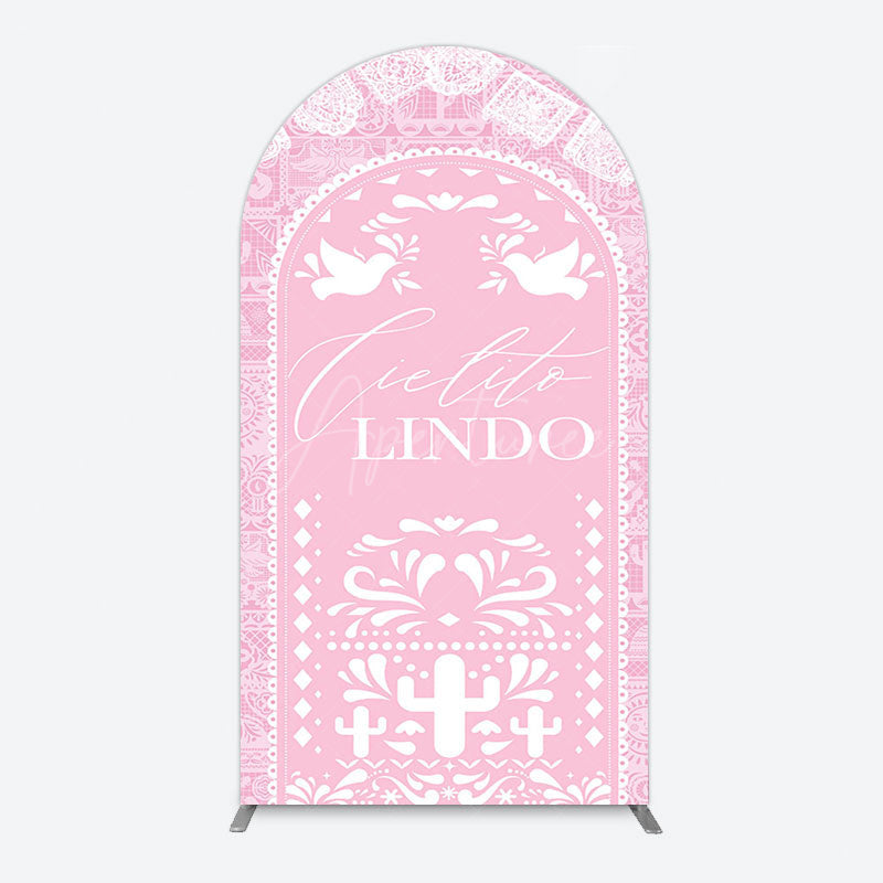 Aperturee - Aperturee Mexican Pink Cielito Lindo Birthday Arch Backdrop