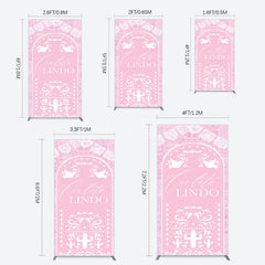 Aperturee - Aperturee Mexican Pink Cielito Lindo Birthday Rectangle Backdrop