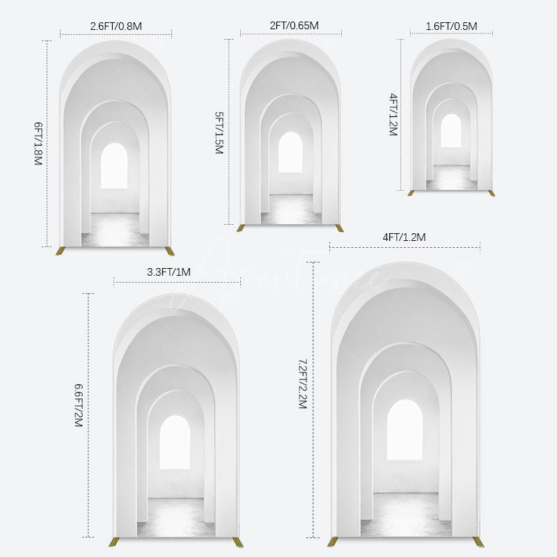 Aperturee - Aperturee Minimalism White Arcade Architecture Arch Backdrop