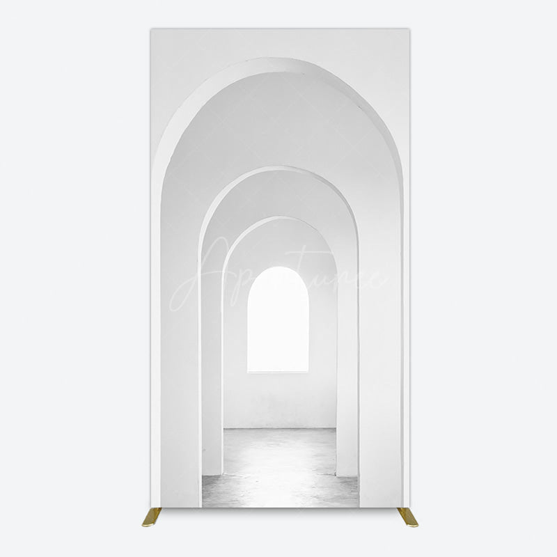 Aperturee - Aperturee Minimalism White Arcade Rectangleitecture Rectangle Backdrop